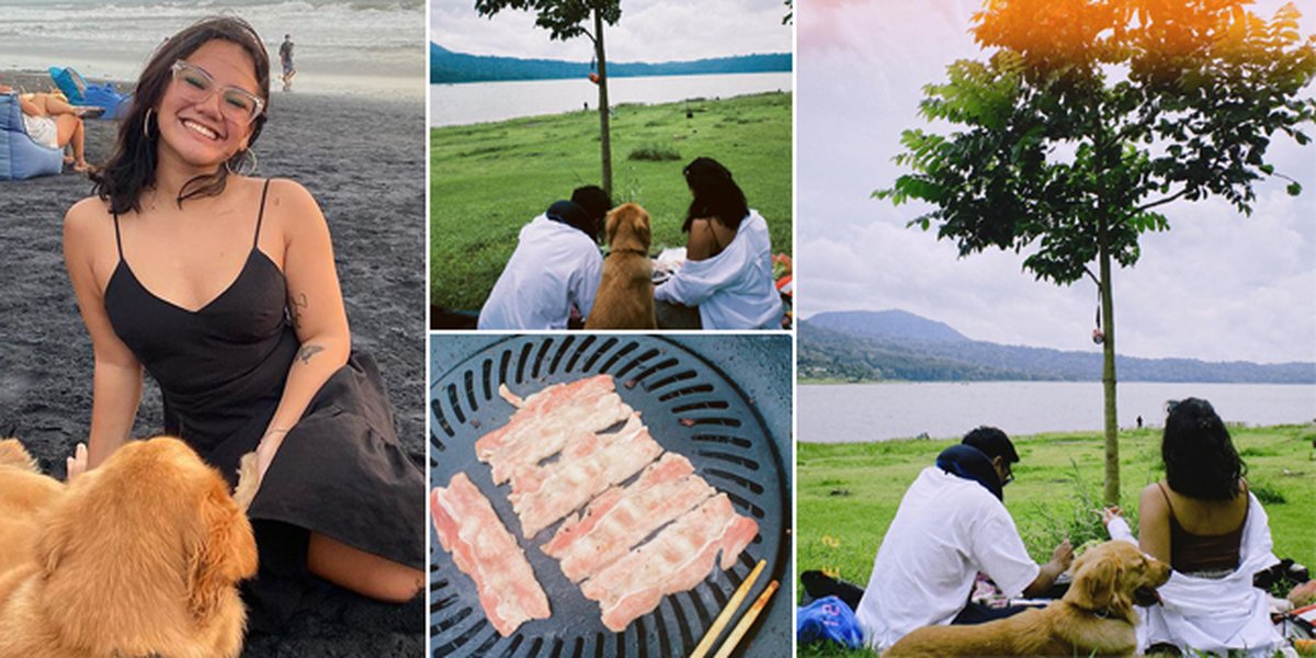 9 Romantic Date Photos of Shafa Harris with her New Boyfriend, Picnic with BBQ by the Lake
