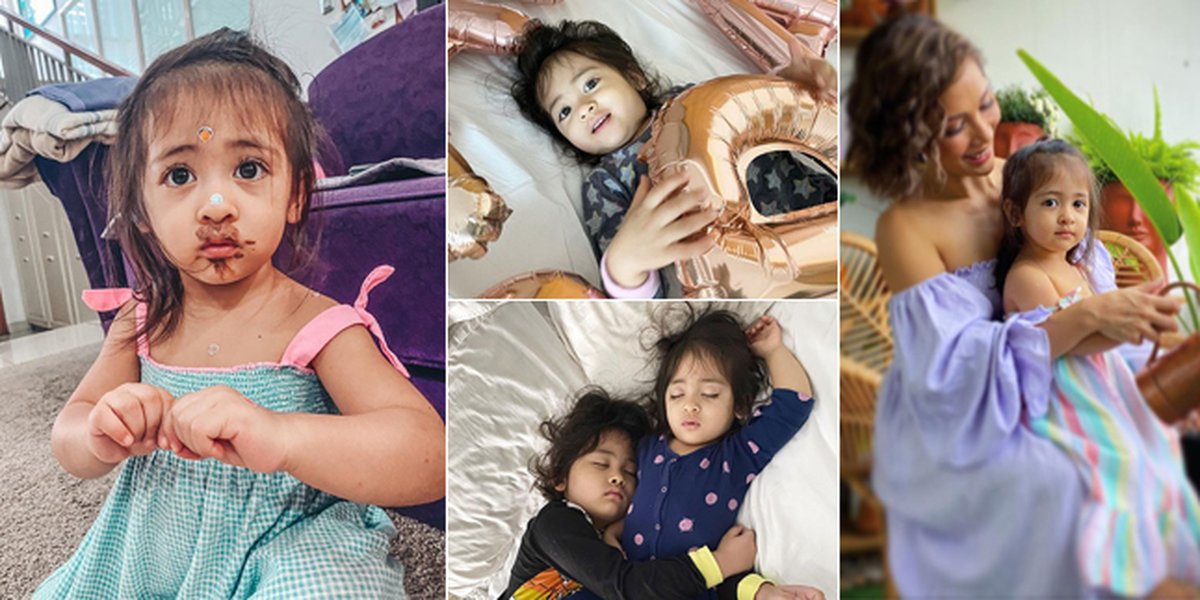 9 Beautiful and Curly Eyelashed Photos of Nilouh, the Youngest Daughter of Nadia Mulya, So Adorable!