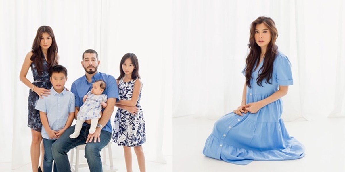 9 Latest Photoshoots of Adinda Bakrie's Family, Harmoniously Dominated by Blue - Slim Body Makes People Envious