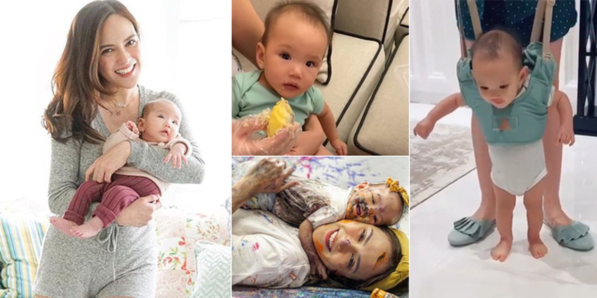 9 Photos of Shandy Aulia Taking Care of Baby Claire that Receive Criticism from Haters, Learning to Walk - Eating Durian