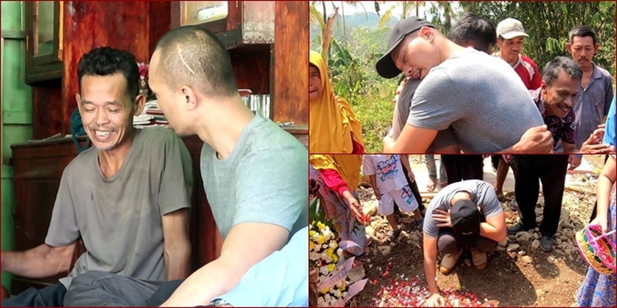 9 Photos of Bima Aryo's Heartbreaking Tears Visiting the Grave of His Late Domestic Helper Bitten by His Dog