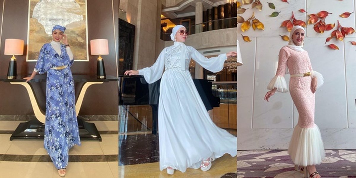 9 OOTD Hijab Styles by Bella Shofie, Wearing Beautiful Princess-like Dresses - Could Be an Inspiration for Eid Style!