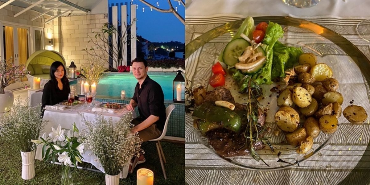 9 Romantic Dinner Moments of Titi Kamal and Christian Sugiono, Prepare Your Own Decoration to Dishes