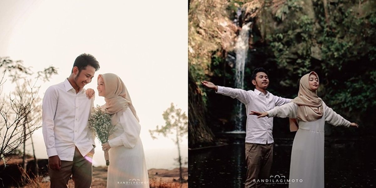 9 Romantic Moments of Ega Noviantika and Rafly DA's Pre-wedding Photoshoot in the Open Nature