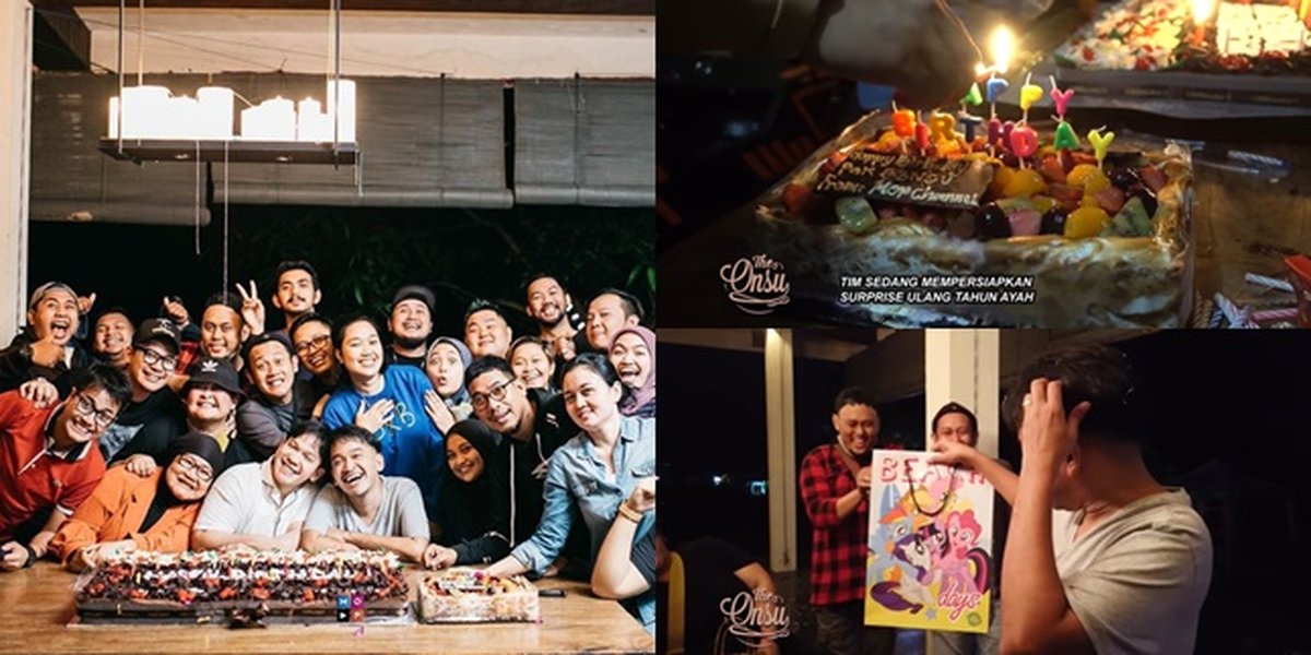 9 Surprise Moments on Ruben Onsu's 37th Birthday, Received Unusual Gifts from Employees