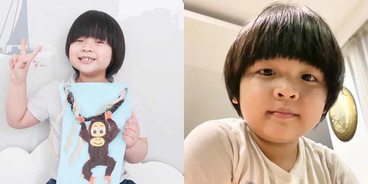9 Portraits of Donita and Adi Nugroho's Second Child who is Getting Cuter and Cuter with Dora Hair, Cut by the Father Himself