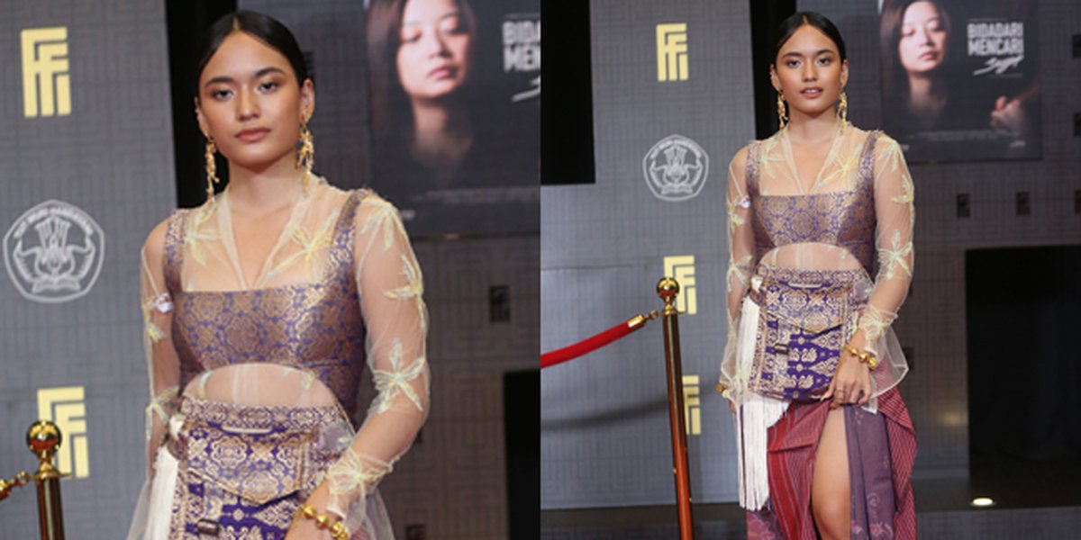9 Portraits of Arawinda Kirana, the Actress of Yuni at the Red Carpet FFI 2021, Beautifully Wrapped in Traditional Woven Kebaya - Previously Bullied Because of Her Dark Skin