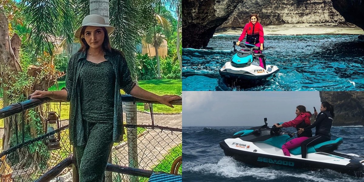 9 Potret Ashanty Speeding on Jetski, Experienced Hunger - Eating in the Middle of the Sea