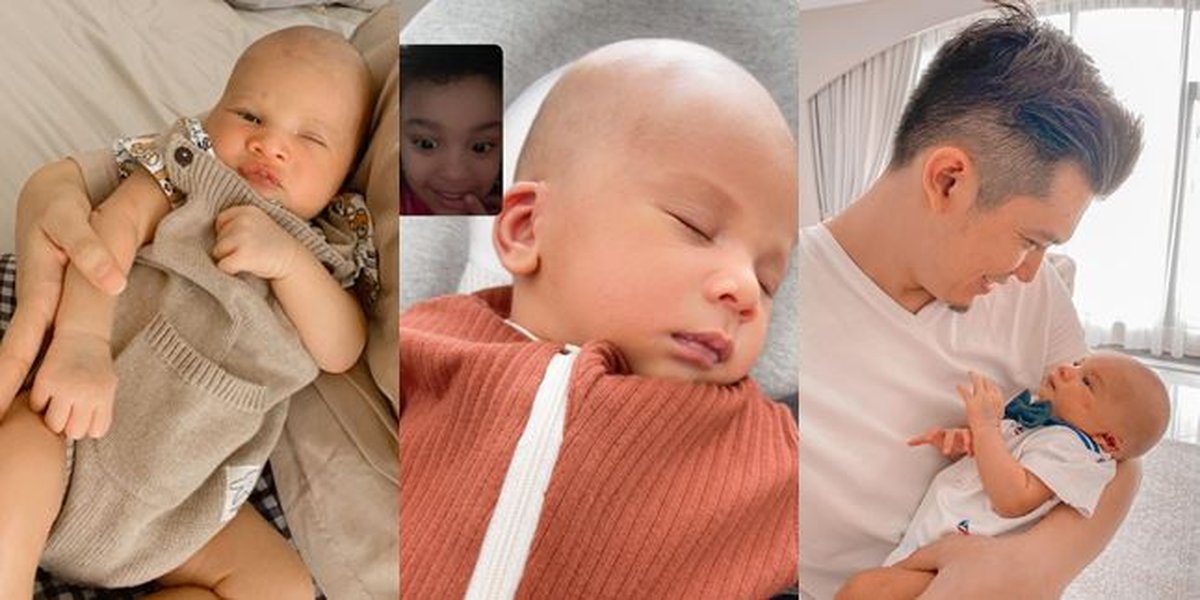 9 Portraits of Baby Ukkasya, Zaskia Sungkar and Irwansyah's Child, with a Shaved Head, Surprising the Mother with a Completely Different Face