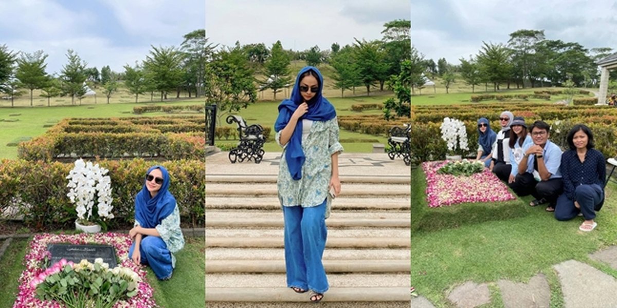 9 Pictures of Bunga Citra Lestari Celebrating 13th Anniversary, Visiting Ashraf Sinclair's Grave - Serene Smile Becomes the Highlight