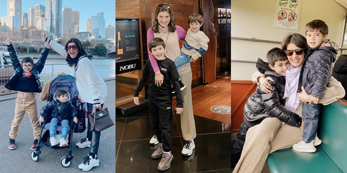 9 Pictures of Carissa Putri Taking Care of Her Children in Australia, Family Goals Often Invites the Two Beloved Little Foreigners to Go Out