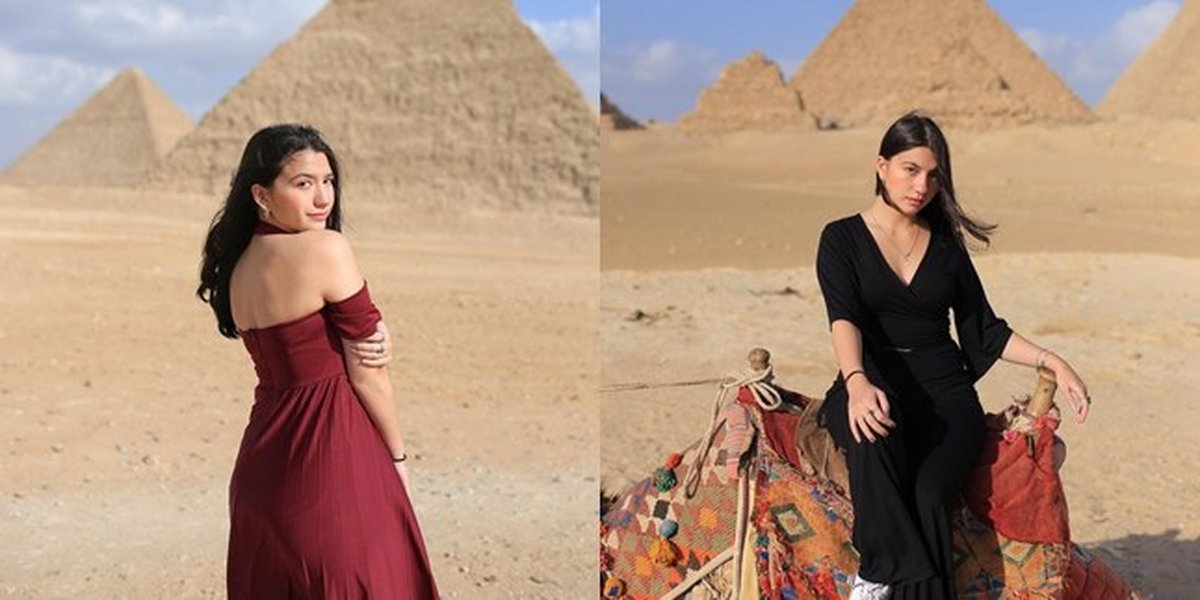 9 Photos of Cassandra Lee's Vacation in Egypt, Visiting Pyramids and Sphinx - Anggun Riding a Camel Like Queen Cleopatra