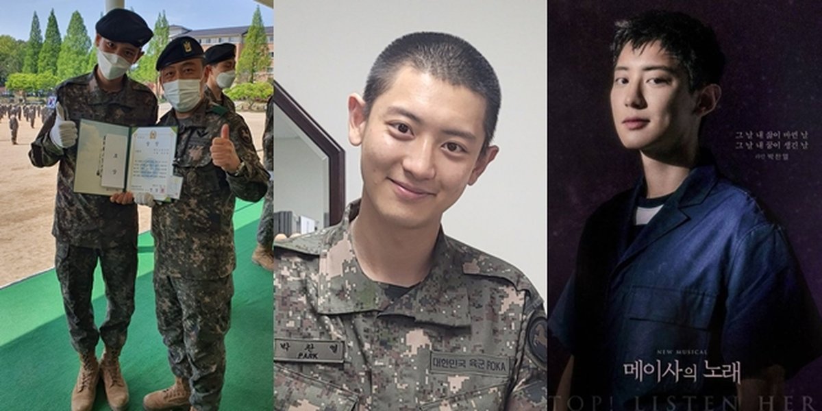 9 Potret Chanyeol EXO During Mandatory Military Service that Soothe Fans' Longing, Handsome in Army Uniform - Becoming a Musical Star