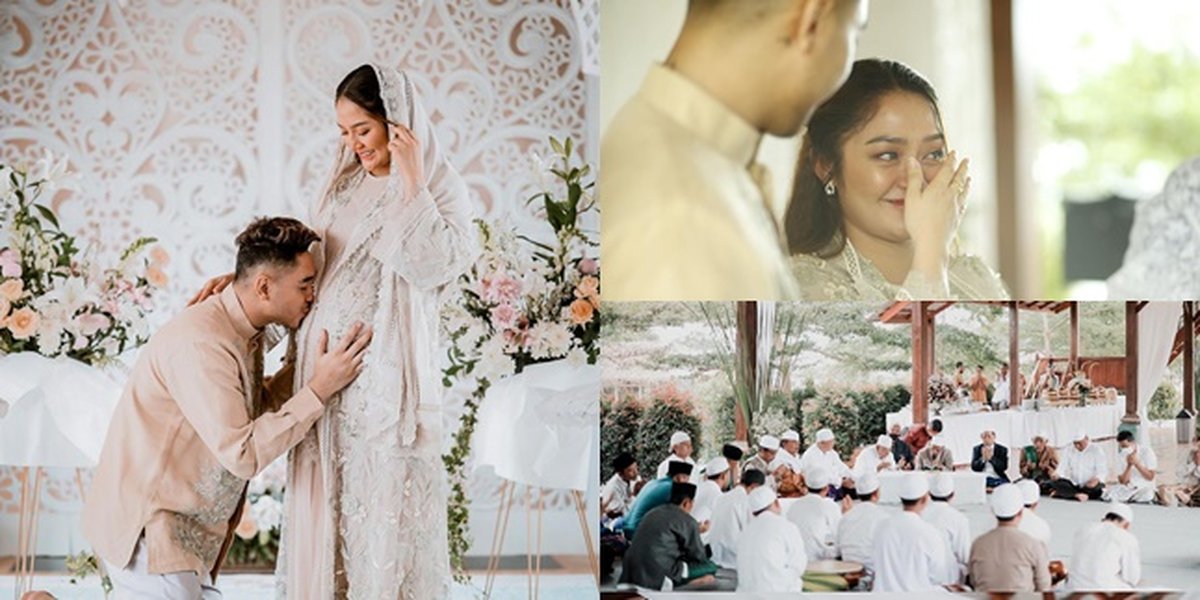 9 Portraits of the Details of Siti Badriah's 4-Month Pregnancy Thanksgiving, Filled with Tears of Happiness - Krisjiana Baharudin Can't Stop Kissing His Wife