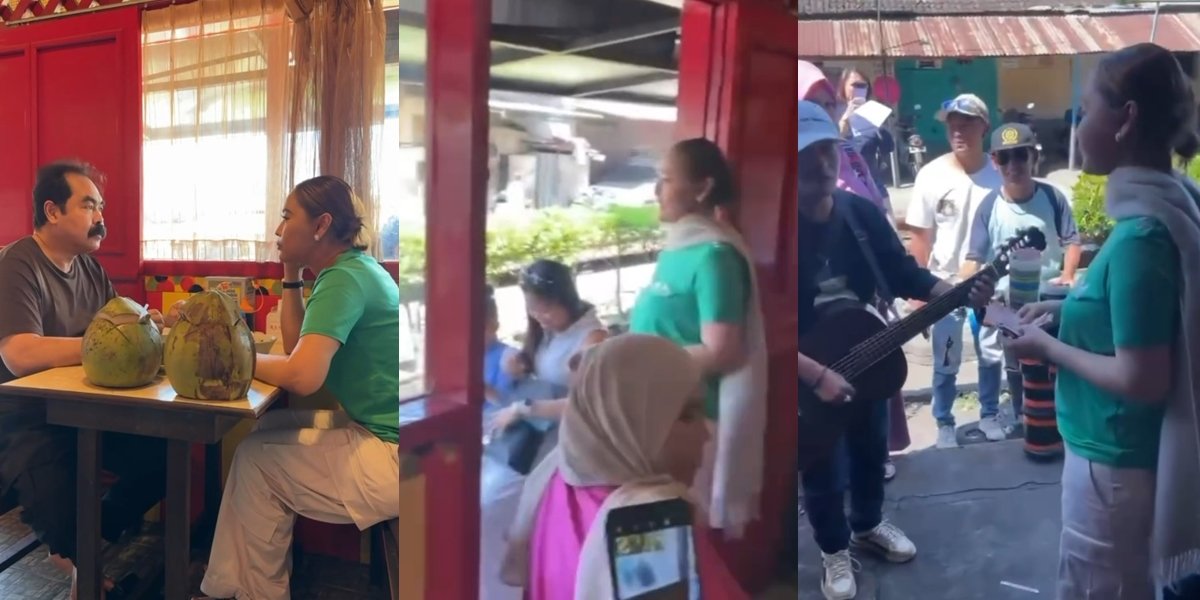 9 Photos of Inul Daratista Giving Money to Street Musicians at a Bakso Malang Restaurant, Remembering When Life Was Hard