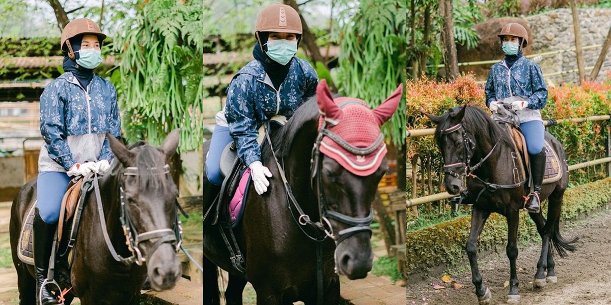 9 Potraits of Chacha Frederica's Style When Horseback Riding, Talking to the Horse Before Exercise - Wearing Tight Pants Becomes the Focus of Netizens