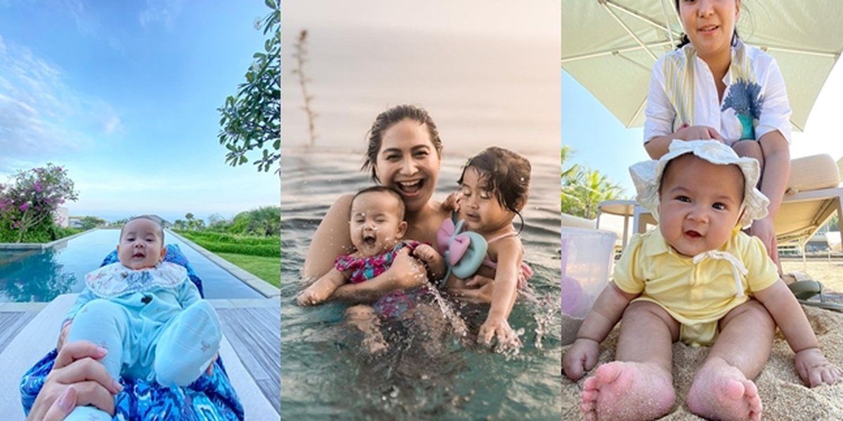 9 Adorable Photos of Baby Aruni, Caca Tengker's Child, Vacationing in Bali, Playing in the Sand and Swimming - Netizens Say She Resembles Nagita Slavina as a Child