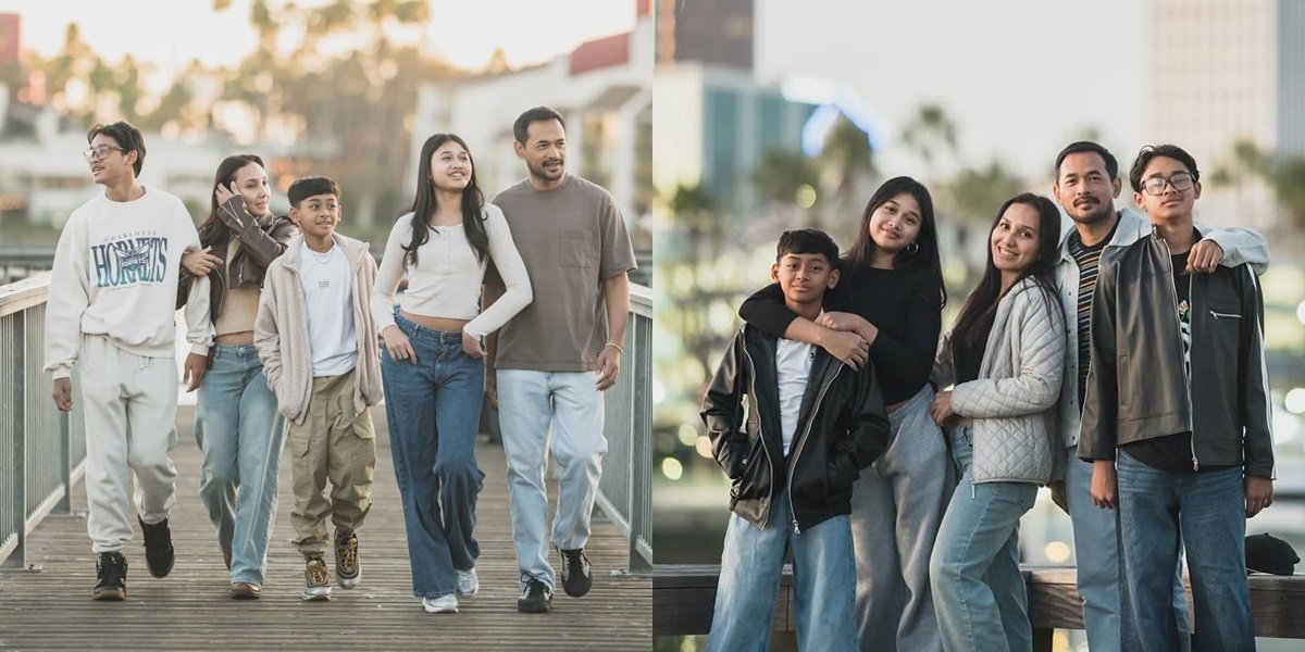 Portrait of Oka Antara's Wife and 3 Children Who Rarely Get Spotlighted, Appearing Together - the Eldest is Studying in the United States