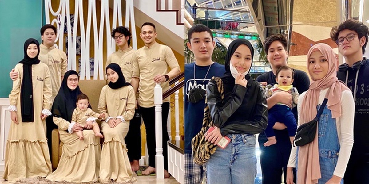 9 Portraits of Lyra Virna and Fadlan Muhammad's Family, Happy Together with Their 6 Children who are Harmonious Despite not being Blood-related