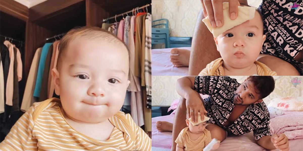 9 Portraits of Baby Air's Condition After Falling from Bed, His Head Swollen