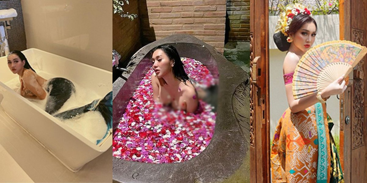 9 Photos of Lucinta Luna Spending Vacation Time in Bali, Hot Poses on the Bathtub - Become a Mermaid Princess