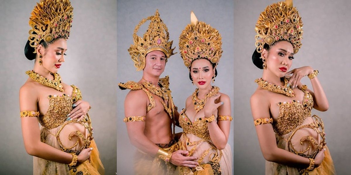 9 Portraits of Lucinta Luna's Maternity Shoot in Balinese Tradition, Showing Her Bulging Belly - Kisses Partner