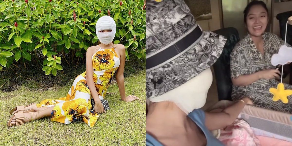 9 Photos of Lucinta Luna Visiting Siti Badriah & Krisjiana's Newborn Baby, Creating a Stir and Still Covering Its Face with Bandages - The Baby Cries