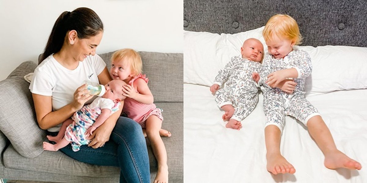 9 Adorable Portraits of Allie and Ollie, Marissa Nasution's Children, Both with Blue Eyes Like Their Father