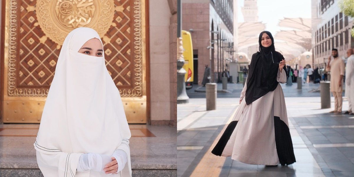 9 Photos of Michelle Ziudith in Sharia Outfit during Umrah, More Successful Thanks to Her Brother-in-Law Being a Celebrity