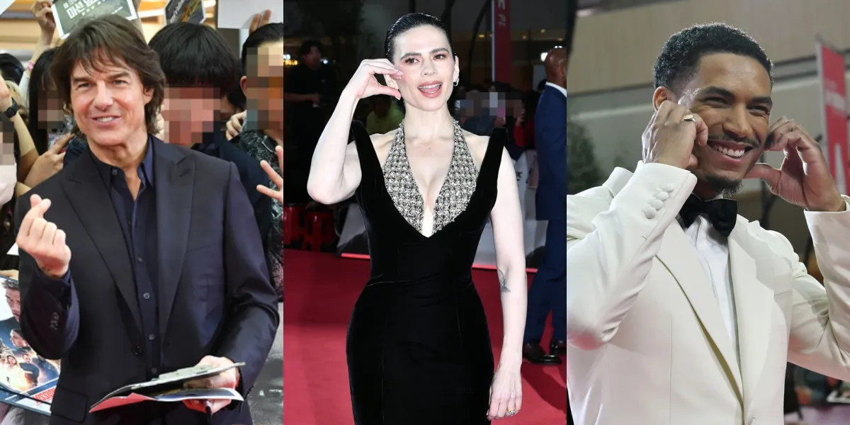 9 Photos of the Cast of 'MISSION: IMPOSSIBLE - DEAD RECKONING' in Korea, Tom Cruise Oppa - Hayley Atwell Posing with Heart Like a K-Pop Idol