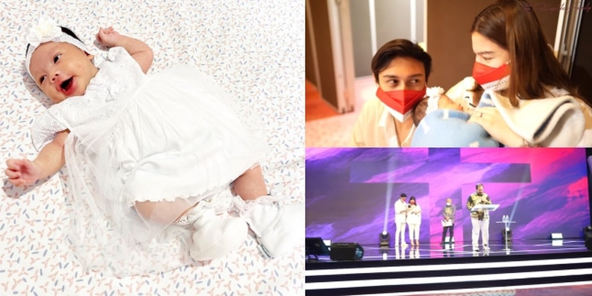 9 Photos of Felicya Angelista and Caesar Hito's Baby Handover, Baby Bible Looks Adorable in a White Dress Chosen by the Father