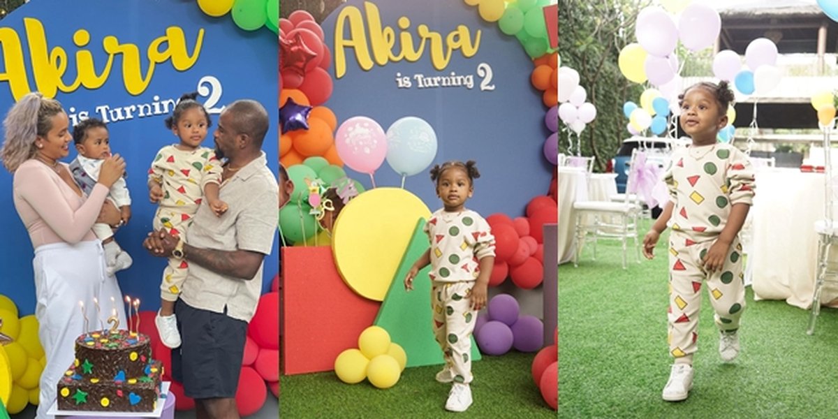 9 Potraits of Akira Kimmy Jayanti's Birthday Celebration with Colorful Shapes, Attracting Attention at Only 2 Years Old