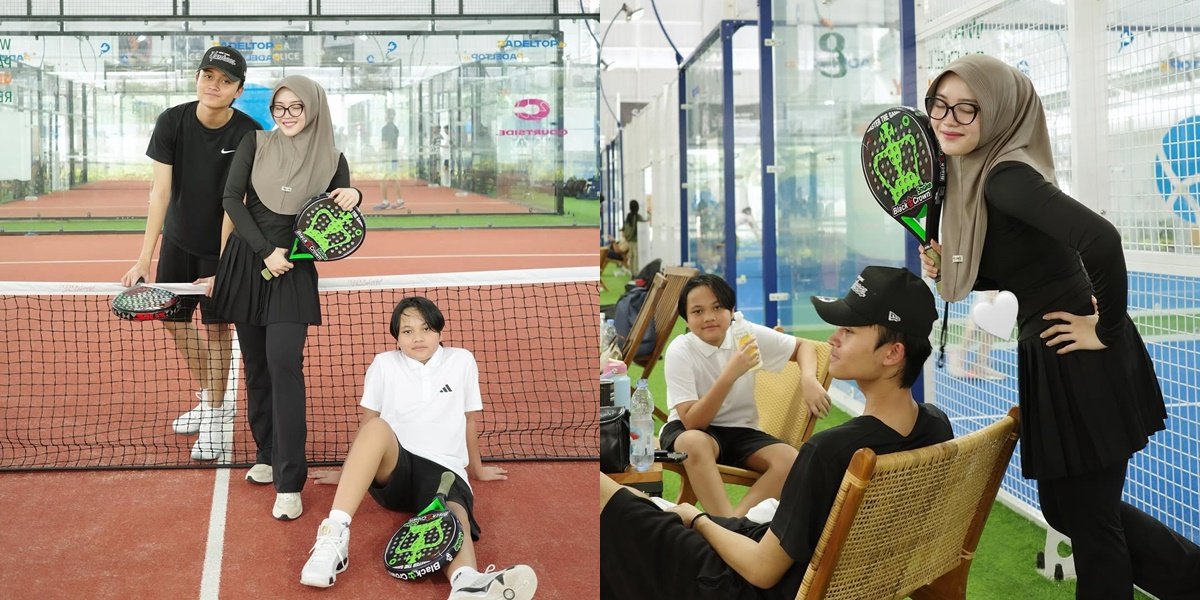 9 Photos of Putri Delina, Rizwan, and Ferdy Playing Padel, Challenging Rizky Febian and Mahalini