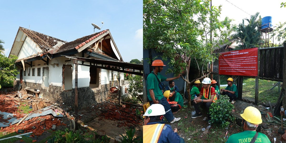 9 Portraits of Atalarik Syach's House Executed by Authorities, House Walls Crumbled and Roofs Destroyed