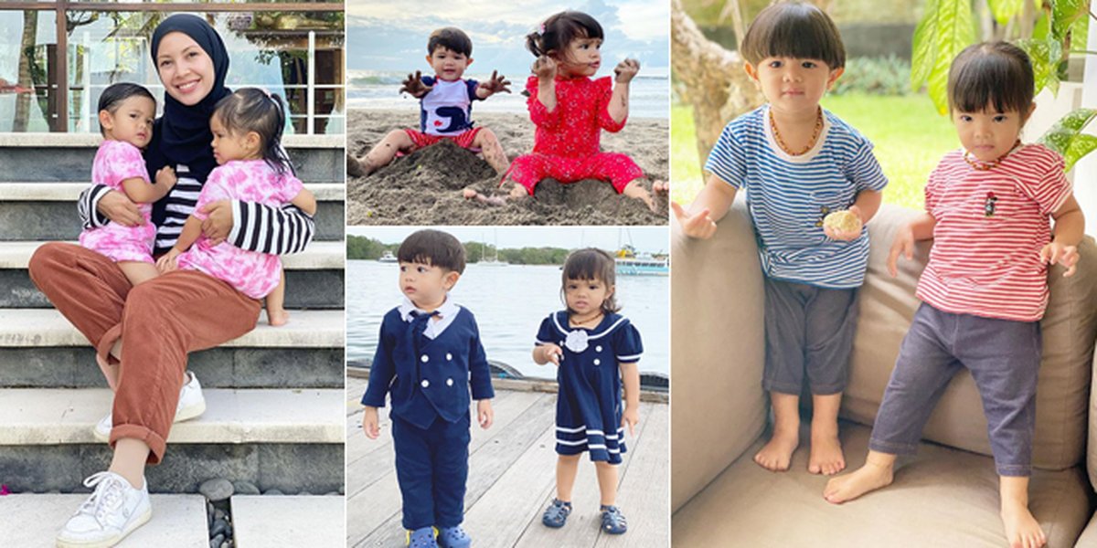 9 Potret Shaldy and Shelma, Ratna Galih's Growing and Adorable Twin Children