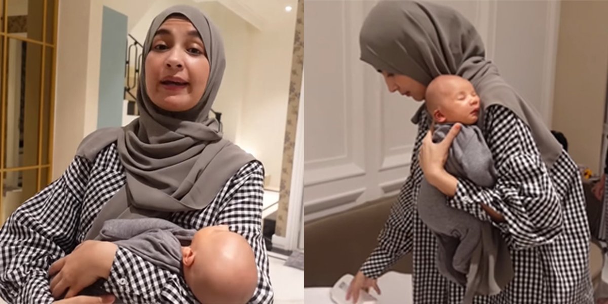 9 Portraits of Shireen Sungkar Taking Care of Baby Ukkasya, Substituting for Zaskia Sungkar Whose Condition is Dropping