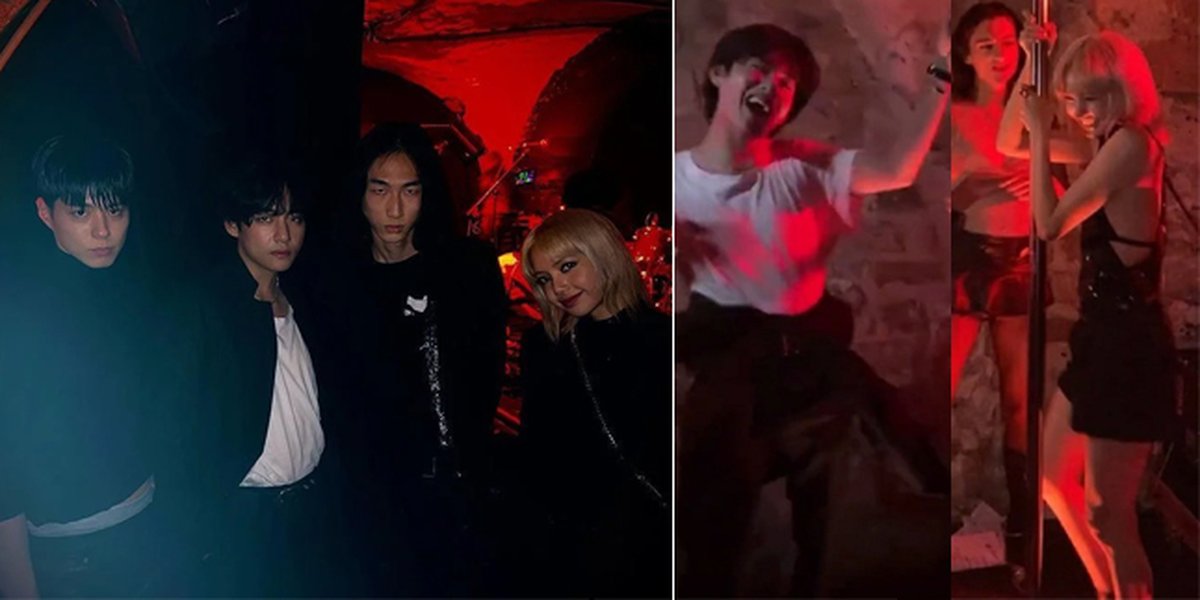 9 Photos of V BTS and Lisa BLACKPINK Trying Pole Dance at Celine After Party, Successfully Viral & Making Fans Hysterical