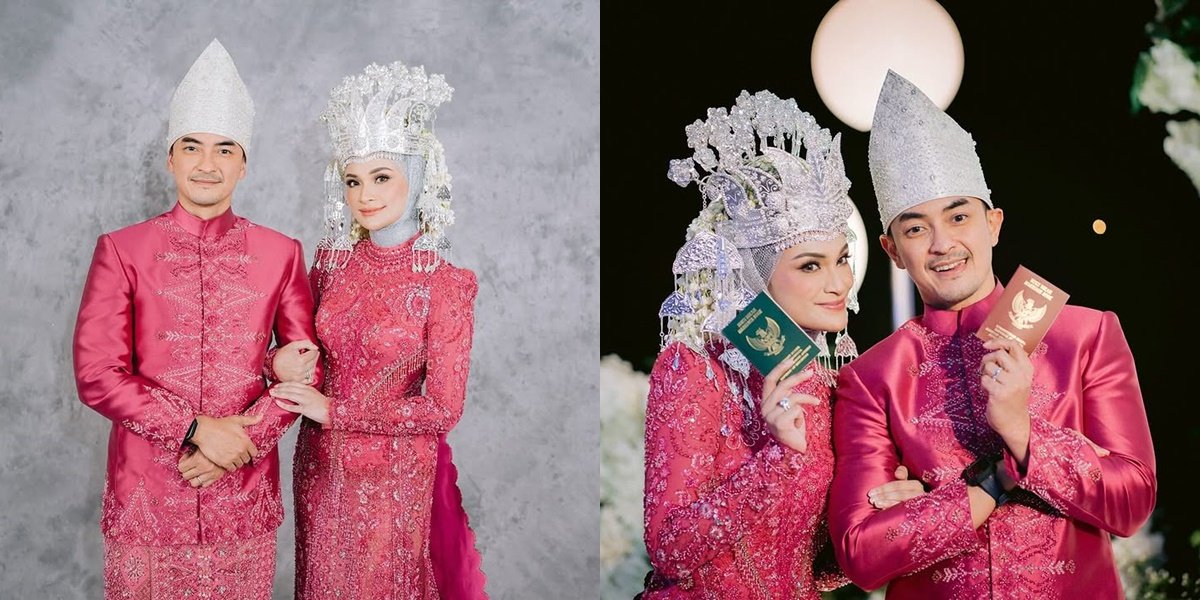 9 Photos of Zumi Zola and Putri Zulhas at Their Wedding Reception, Happily Showing Their Marriage Certificate After the Ceremony in Madinah