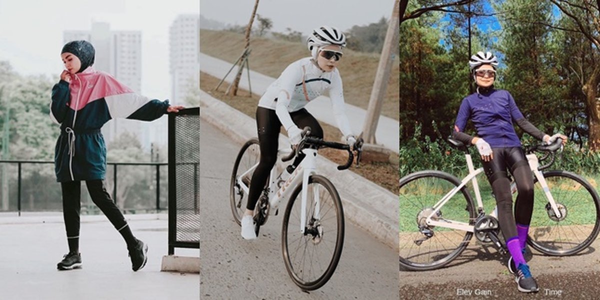 9 Sporty Styles of Soraya Larasati During Workout & Cycling, Super Cool!