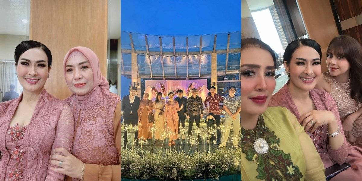 Absent When Nadya Mustika Got Married, 8 Photos of Iis Dahlia Attending the Akad and Reception of Rizki DA - Beautifully Wearing Pink Kebaya
