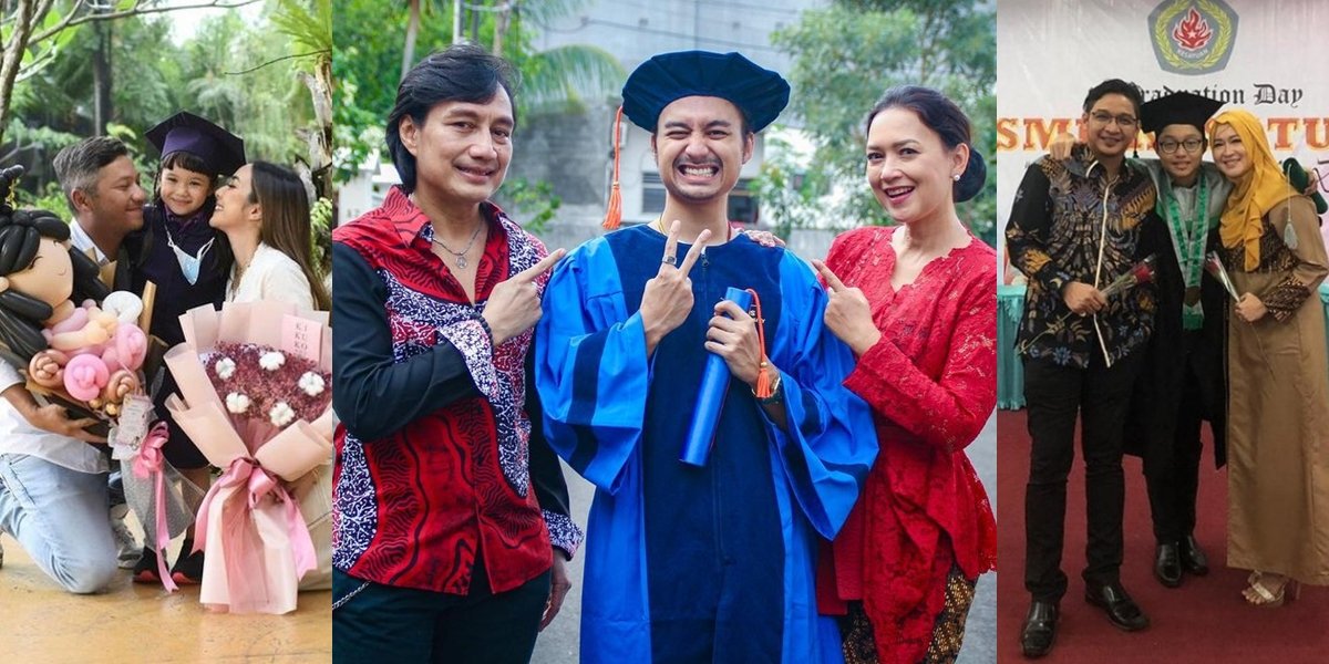 From Ira Wibowo & Katon Bagaskara to Okie Agustina & Pasha Ungu, 12 Photos of Celebrity Couples who Divorced but are Amicable at Their Children's Graduation
