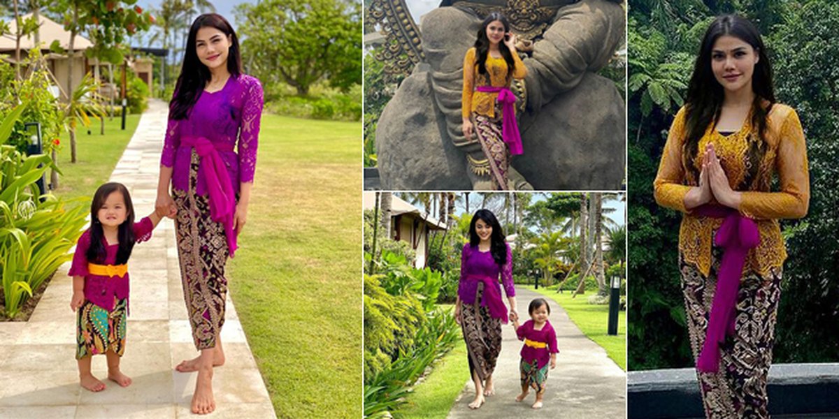 Invite Children on Vacation to Bali, Katty Butterfly Looks Beautiful in Traditional Kebaya and Receives Praise from Netizens
