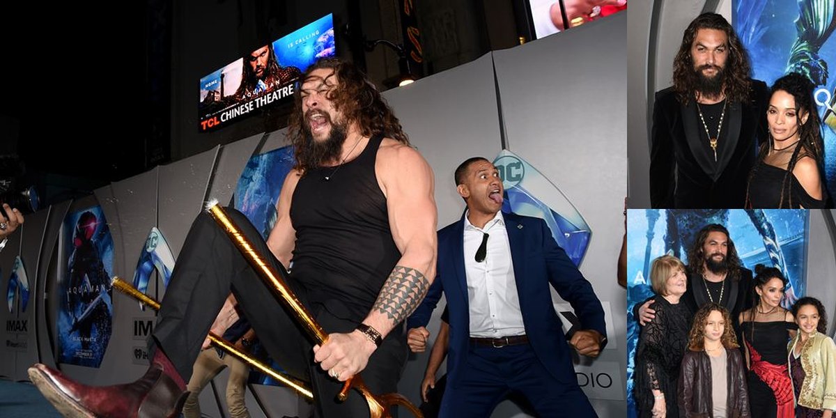 Jason Momoa's Action at 'AQUAMAN' Premiere, Tough Yet Sweet