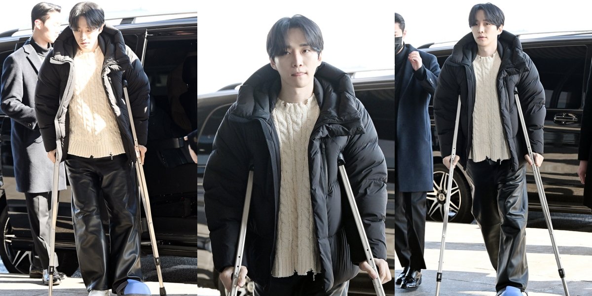 Experiencing a Torn Ligament, 8 Photos of Junho 2PM Using Crutches at the Airport - Still Continuing Fan Concert Schedule Despite Being Injured