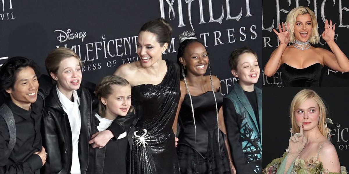 Angelina Jolie Invites Her Five Children to the Premiere of MALEFICENT 2, All Wearing Black