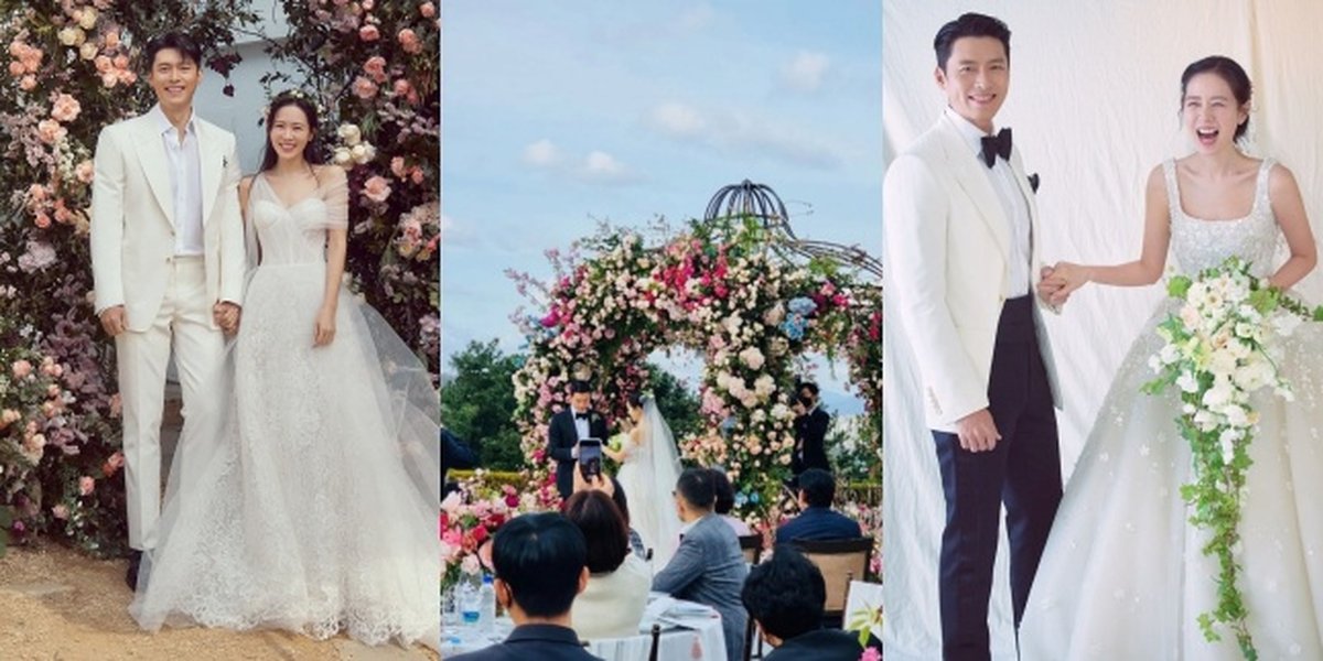 Anggun Bak Dewi, Peek at Son Ye Jin's Wedding Dress Details Who is Officially Hyun Bin's Wife - Luxurious as the Price of a House