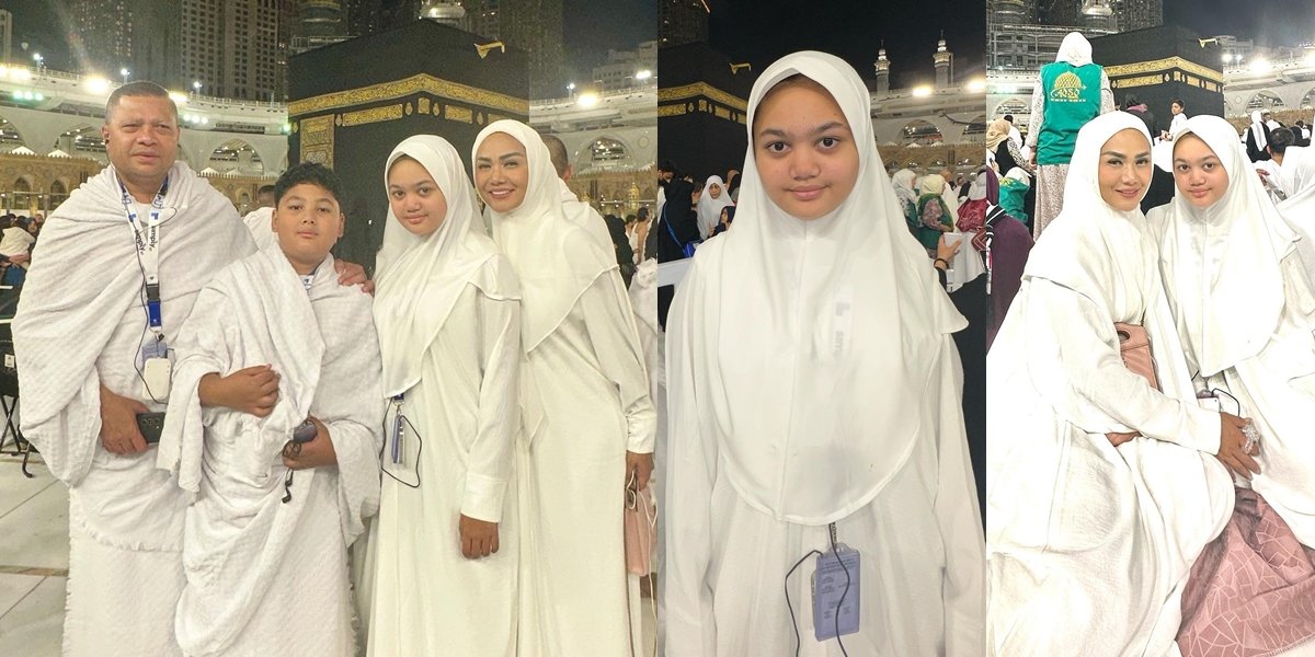 Anggun Memesona, 8 Potret Amora During Umrah with Kris Dayanti - Beautiful with Simple Hijab 