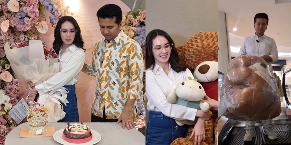 Arumi Bachsin's Birthday, Emil Dardak's Surprise and Giant Doll Gift - Carrying It Himself from the Mall