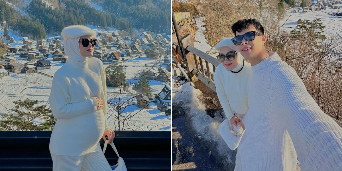 Babymoon to Japan with Child & Husband, Dinda Hauw's Big Baby Bump Becomes the Highlight