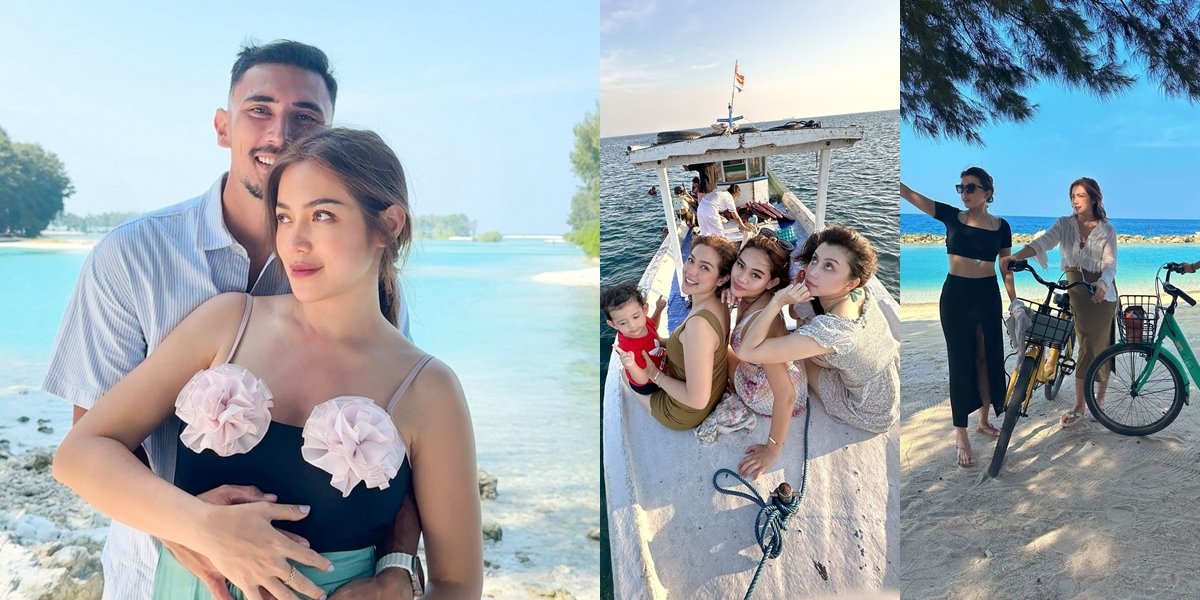 Babymoon, Potret Jessica Iskandar Vacation to Umbrella Island with Family - Glowing Pregnant